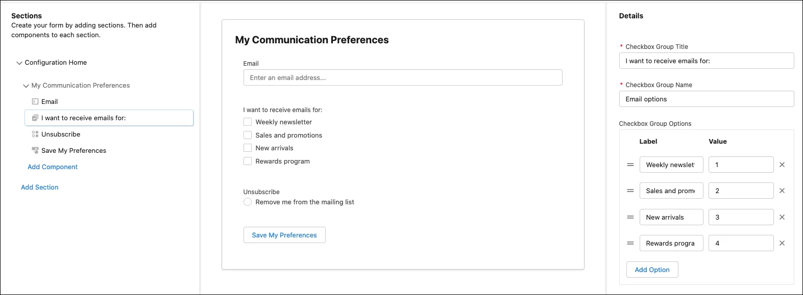 Marketing Cloud Growth - consent manager form creation