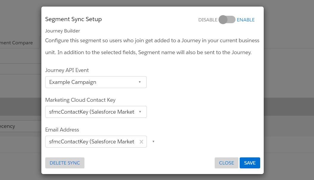 Marketing Cloud Personalization - Exporting segment to Journey Builder